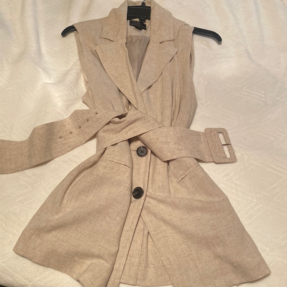 Worthington Women Belted Lined Vest
